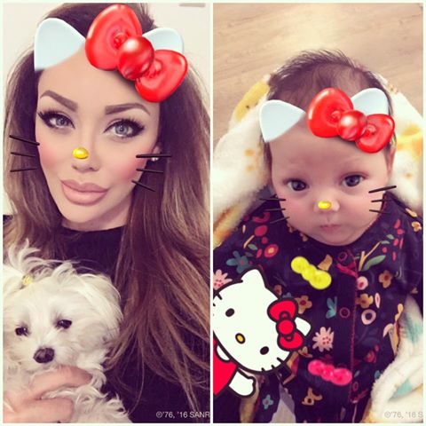 Fetița Biancăi Drăgușanu, model la doar o lună. Mama ei a inițiat-o în tainele Snapchat-ului