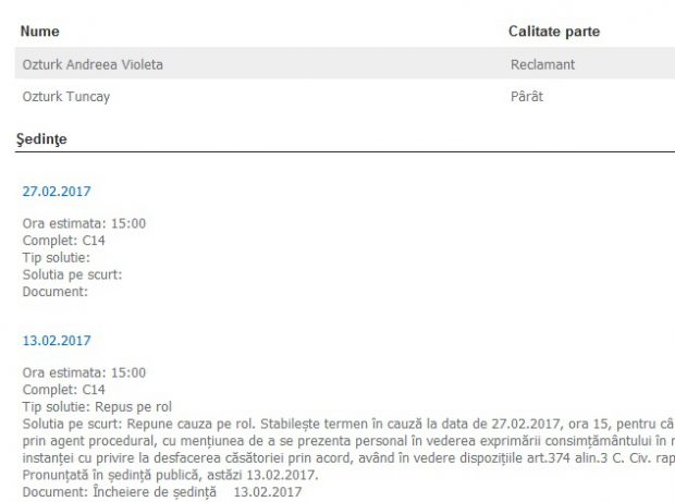 Ce au stabilit judecătorii în cazul divorțului Andreei Marin. Tuncay trebuie să se prezinte urgent la tribunal