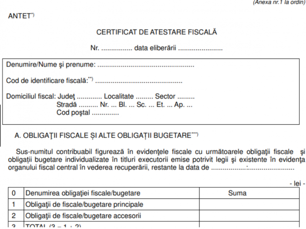 Ce Este Certificatul Fiscal Auto I Cum Se Ob Ine Acest Document