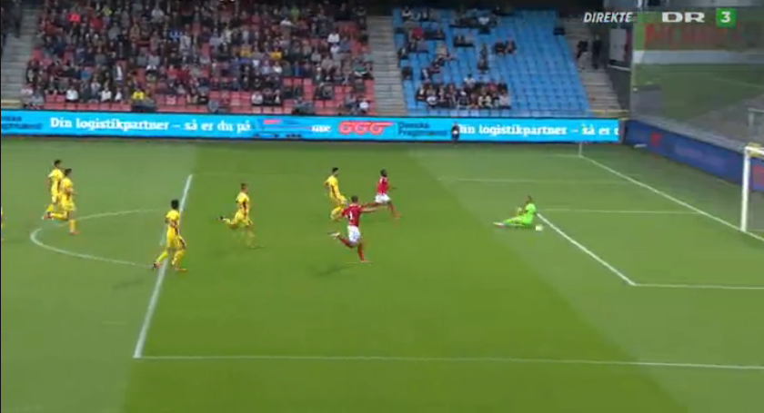 Gol Danemarca 1-0