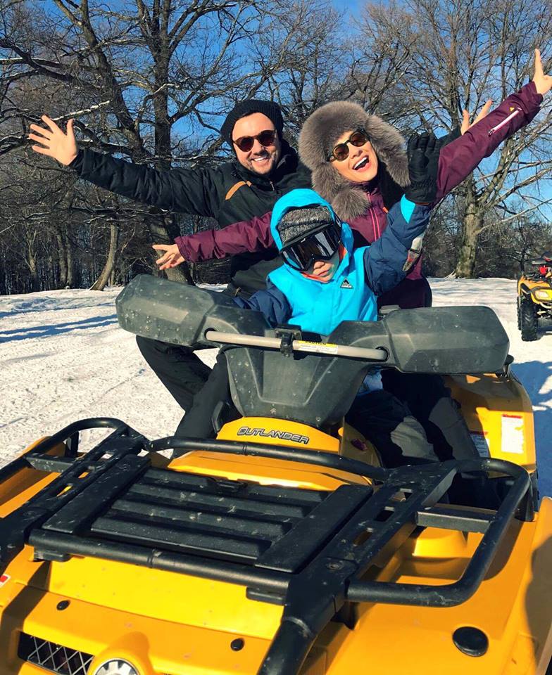Andra s-a plimbat cu ATV-ul la munte