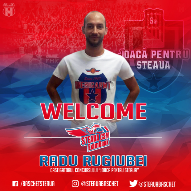 Premieră în sportul românesc: Steaua CSM EximBank a legitimat un suporter. Va juca un meci oficial în Liga Națională de baschet!