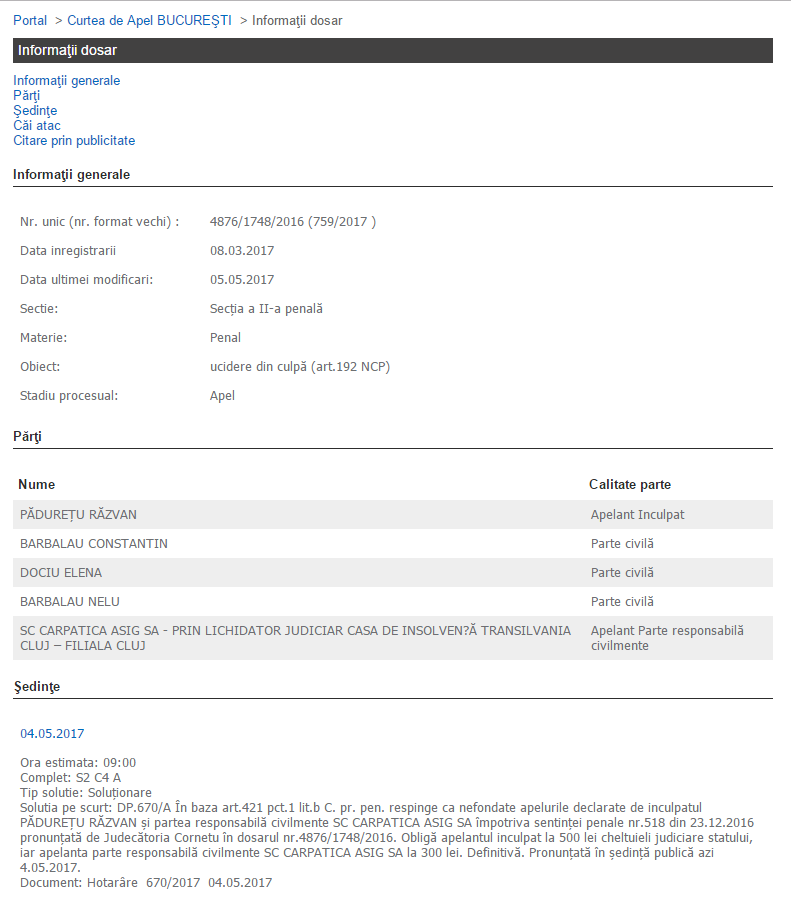 Fotbalistul Răzvan Pădurețu, fost campion al României, condamnat la închisoare pentru crimă