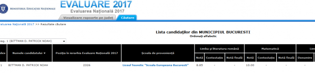 Ce notă a luat băiatul mijlociu al lui Dan Bittman la examenul de apacitate