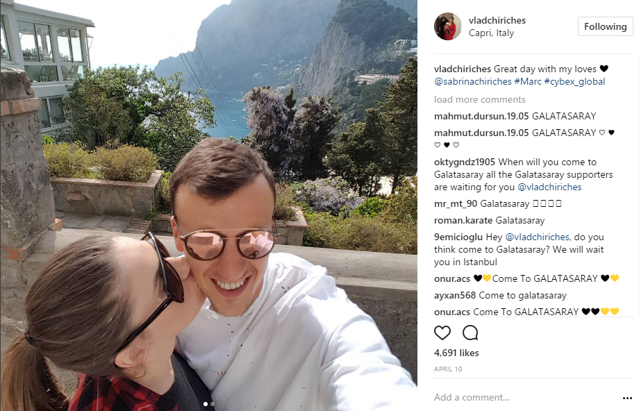 Vlad Chiricheș le-a aprins imaginația fanilor lui Galatasaray. Fundașul și-a petrecut vacanța în Antalya
