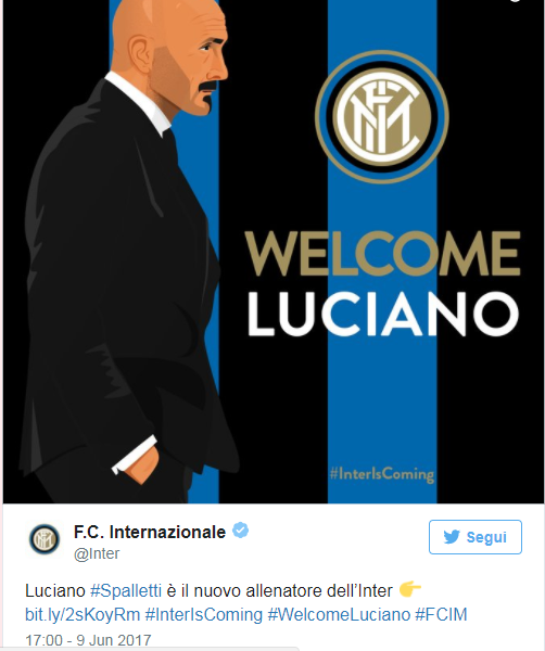 Inter Milano a anunțat oficial că Luciano Spalletti este noul antrenor