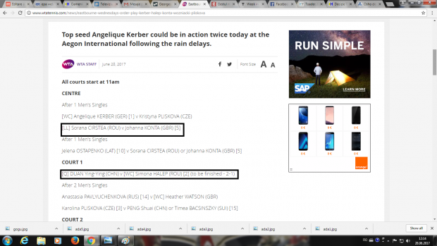 LIVETEXT. Simona Halep - Ying-Ying Duan, în turul II al turneului de la Eastbourne. Revenire de la 0-1 la seturi | FOTO&VIDEO
