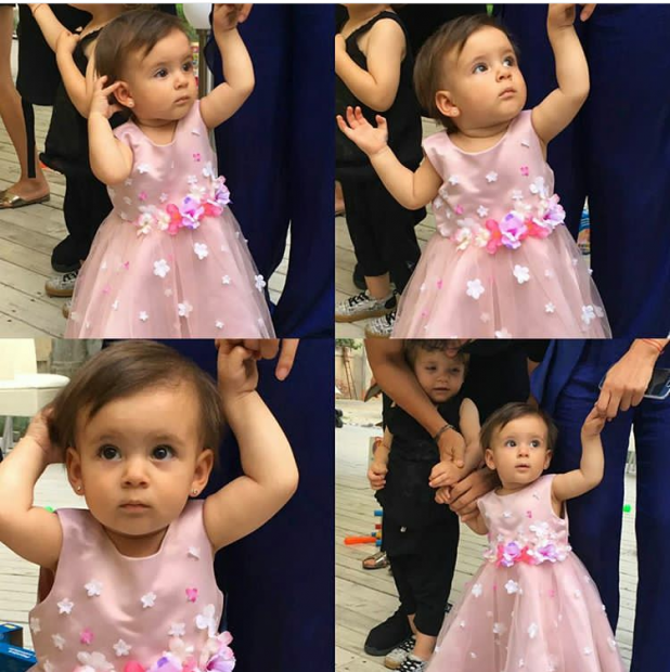 EXCLUSIV/ Amalia Enache a rupt turta fiicei sale. Micuța Alma a fost sărbătorită de ambii părinți