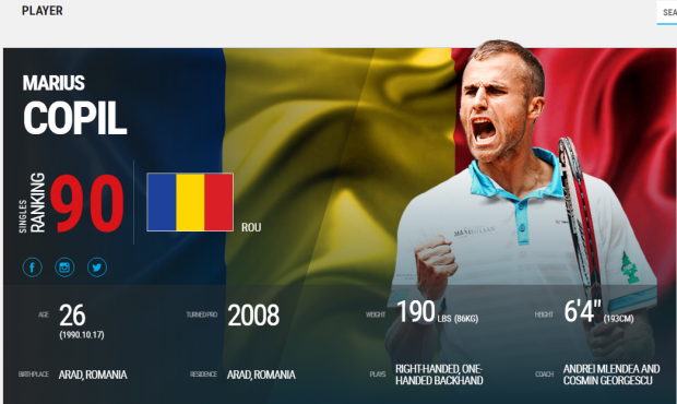Marius Copil a trecut de Sekou Bangoura, în primul tur al turneului ATP de la Washington. Urmează Jack Sock, locul 19 ATP