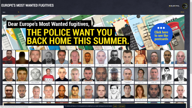 Campanie Europol pentru prinderea celor mai periculoși infractori din Europa., aflați pe lista Most Wanted.