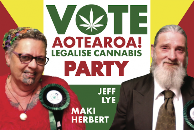 Afis Partidul Canabisului din Noua Zeealandă - septembrie 2017