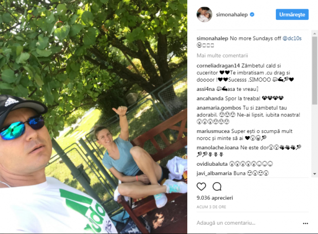 Simona Halep, transpirată după o zi de muncă. Numărul 2 WTA s-a antrenat și duminică