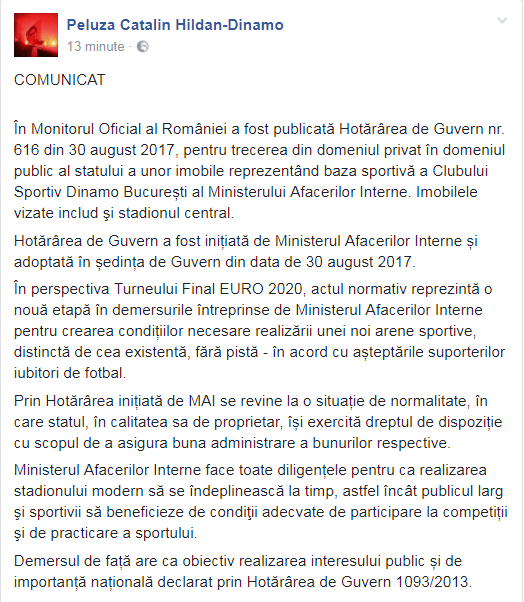 Nicolae Badea, învins de Ionuț Negoiță! O hotărâre de de guvern l-a deposedat de stadionul ”Dinamo”