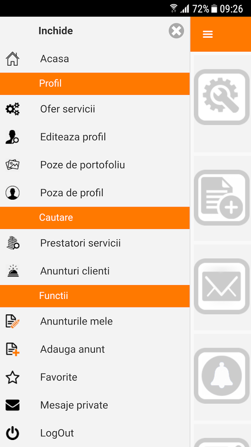 Vreau Servicii, aplicatia care iti gaseste zugravi, instalatori, avocati sau medici. Captură din aplicație