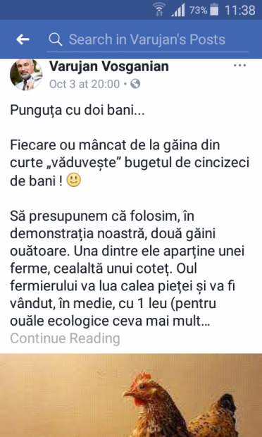 Varujan Vosganian a găsit cine păgubește bugetul: Fiecare țăran care mănâncă un ou de la găina din curte ”văduvește bugetul de 50 de bani”