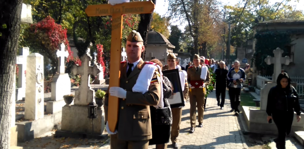 Actrița Olga Tudorache, înmormântată la Cimitirul Bellu din Capitală