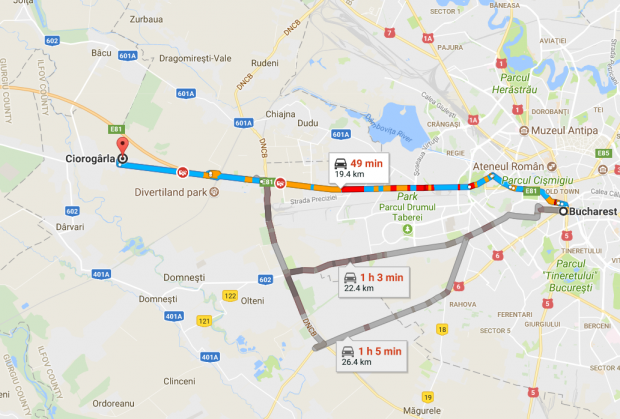 Hartă București - Ciorogârla