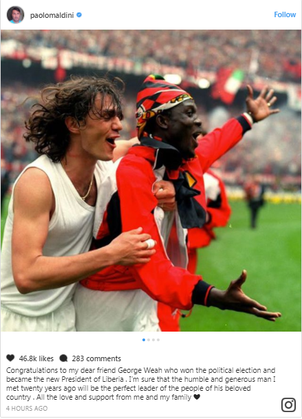 George Weah este președintele Liberiei. A fost primul fotbalist non-european care a câștigat ”Balonul de Aur”