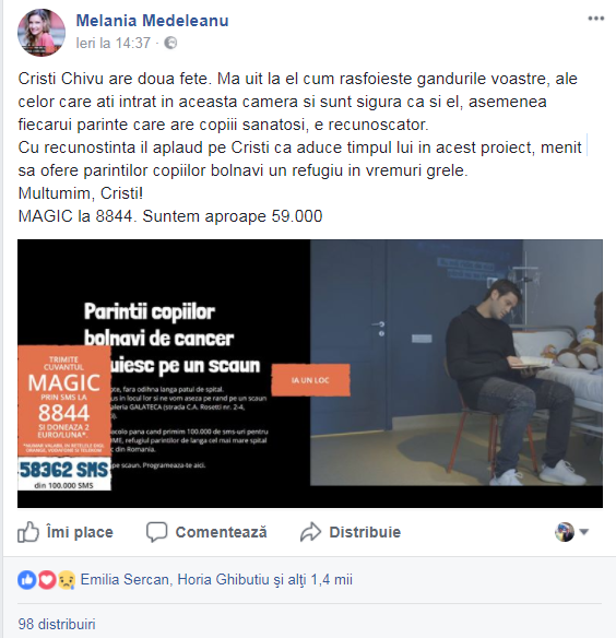 Cristi Chivu, în campania umanitară MagicHome