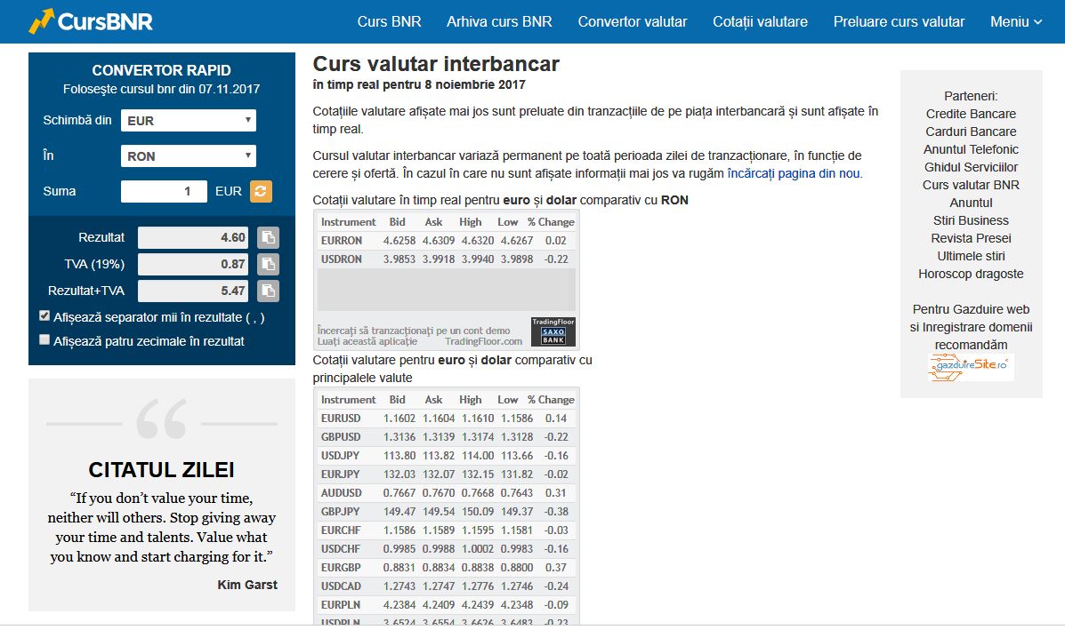 Euro a sarit de 4,62 lei in tranzactiile interbancare de miercuri