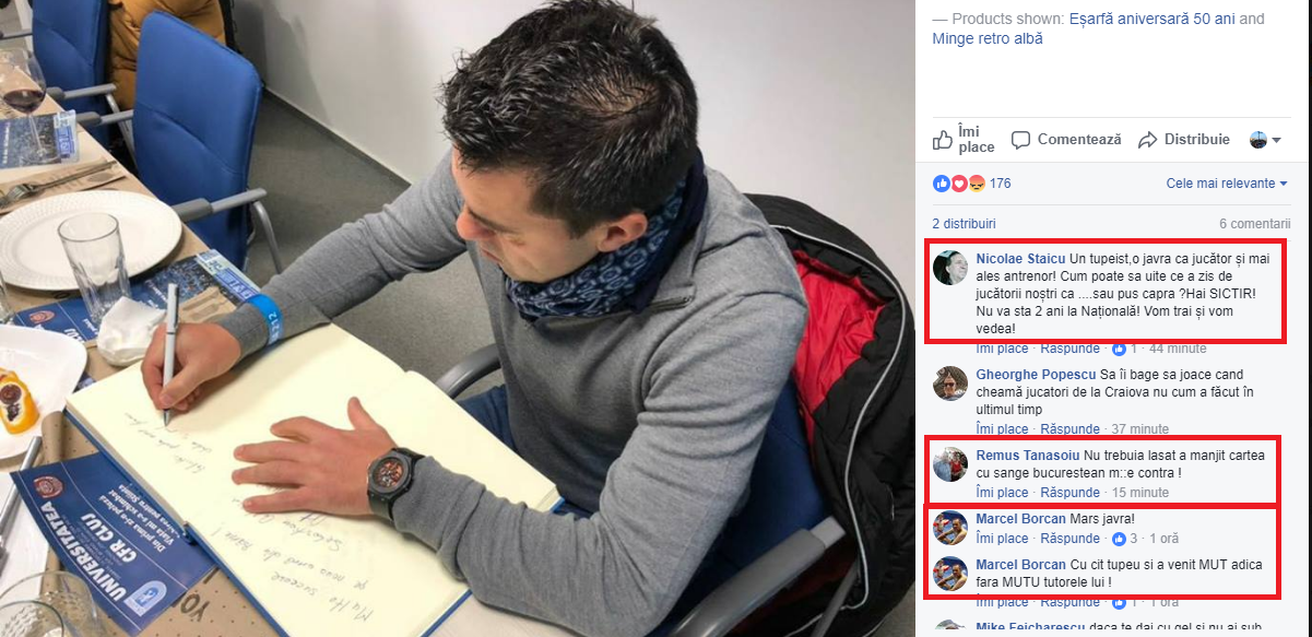 Cosmin Contra a semnat în cartea de onoare a clubului Craiova. Fanii olteni nu l-au iertat pe selecționer