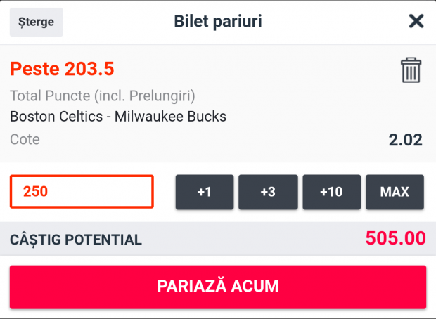 Cota zilei și avancronică pentru Boston Celtics vs Milwaukee Bucks