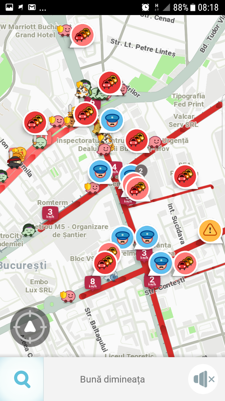 Ninsoarea a dat peste cap circulația din București. Cum este vremea în Capitală