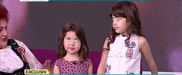 Nepoatele Elenei Merișoreanu au dat-o de gol pe artistă. Cele două fetițe, pentru prima oară  la emisiune alături de bunica lor