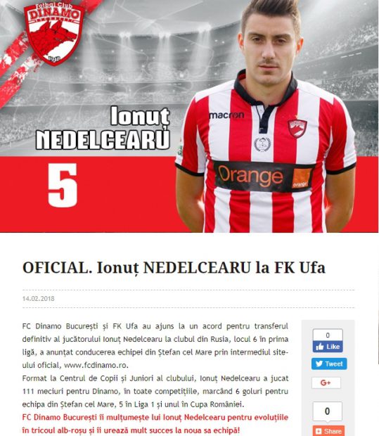 Anunțul oficial al dinamoviștilor