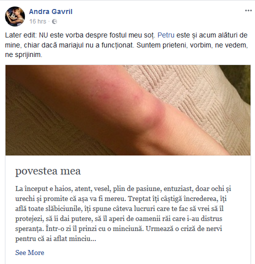 Jurnalista TVR Andra Gavril, bătută crunt și umilită de fostul partener