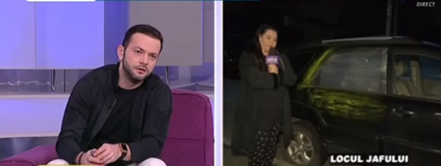 Mașina soțului Oanei Roman a fost vandalizată în plină stradă