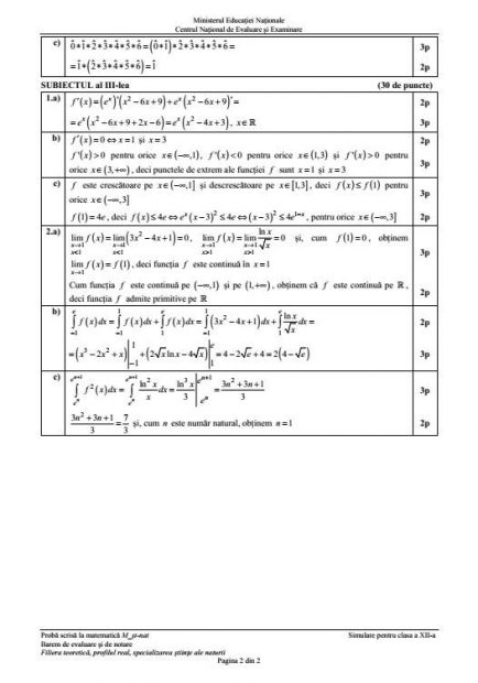 Subiectele Date La Simularea Bacalaureat 2018 La MatematicÄƒ Libertatea