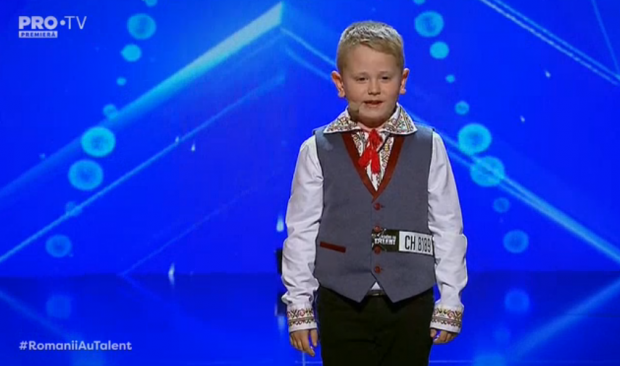 Băiețelul în vârstă de 6 ani care a făcut senzație pe scena Românii au talent. “Vreau să devin președinte”