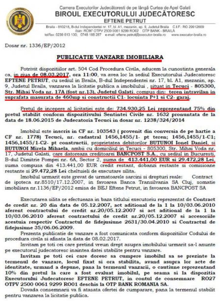 Șeful comisiei de anchetă a directorului SPP, senatorul Daniel Butunoi, patron de afaceri falimentare și executat silit de bănci