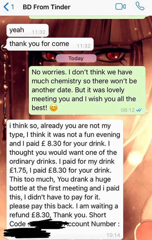Reacția unui bărbat respins de fată cunoscută pe Tinder. Ce mesaj i-a trimis