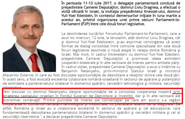 Liviu Dragnea, prins cu minciuna. A discutat sau nu despre Fondul Suveran cu liderii din Israel? Cele două declaraţii care se contrazic