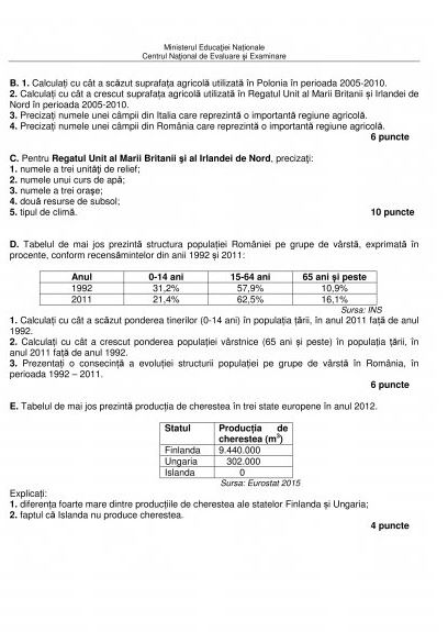 Bac 2018 Geografie Subiectele Date La Bacalaureat 2018 La Geografie Libertatea