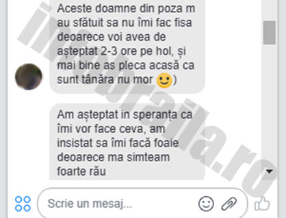 O pacientă acuză umilințele de la Spitalul din Brăila. Asistentele n-au vrut să-i facă foaie. “Esti tânără, nu mori!”