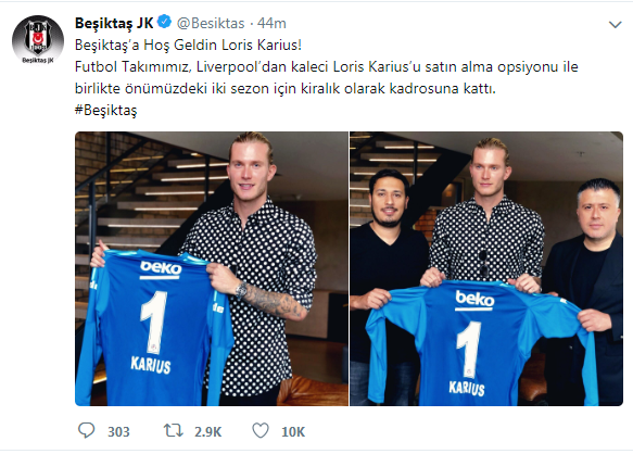 Loris Karius, împrumutat pentru doi ani la Beșiktaș Istanbul. Nu mai avea viață bună la Liverpool