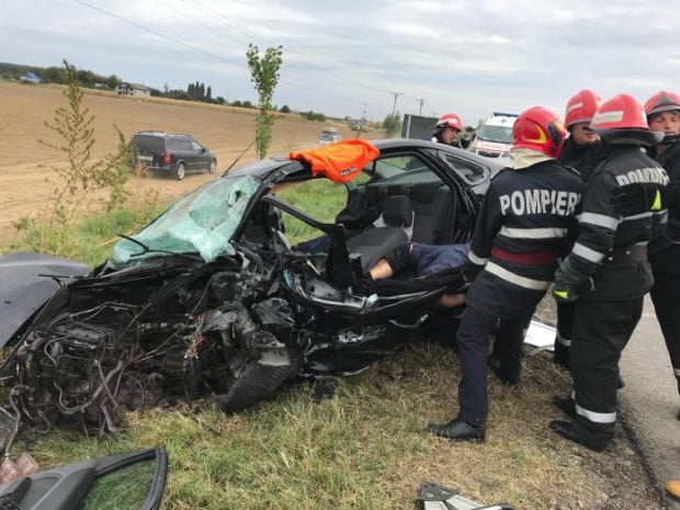 Accident în comuna Pădureni din Vrancea