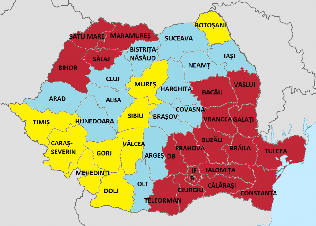 FOTO/ S-au unit cele două zone de pestă porcină africană! 20 de județe afectate. Cum arată harta acum
