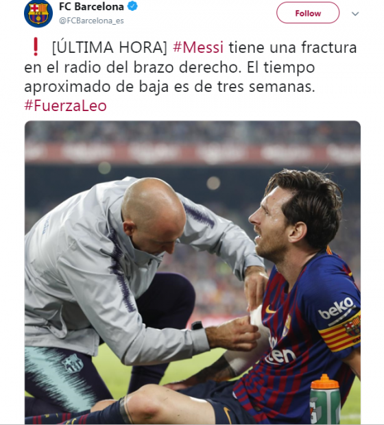 Leo Messi, fractură la mâna dreaptă. Pierde meciurile cu Inter Milano și cu Real Madrid