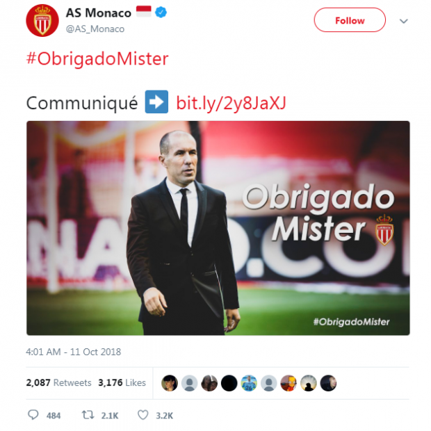 Leonardo Jardim, dat afară de AC Monaco. Un fost mare internațional, favorit să-l înlocuiască