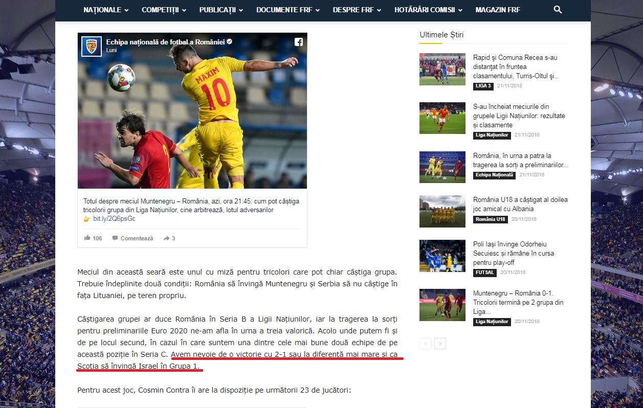 FRF a greșit strategia. Tricolorii n-au fost informați că trebuie să câștige cu 2-0 în Muntenegru. Manea: ”Noi n-am știut”