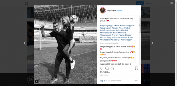 FOTO / Viktoria Varga e cea mai frumoasă soție de fotbalist