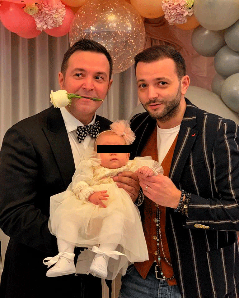 Daniel Buzdugan, naș de botez. S-a întrecut în versuri cu prietenul Mihai Morar