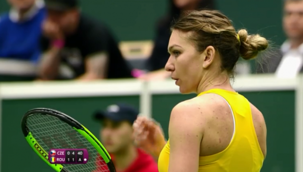 Simona Halep a învins-o dramatic pe Karolina Pliskova. ”A fost ca o finală de Mare Șlem”. România - Cehia 2-1