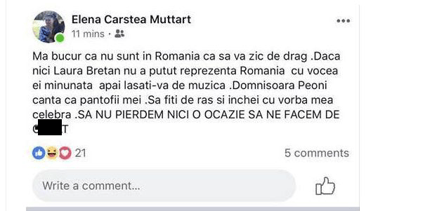 Elena Cârstea taxează drastic prestația lui Ester Peony, câștigătoarea Eurovision România 2019. "Cântă ca pantofii mei" | FOTO & VIDEO