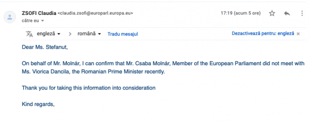 Adevăr sau fake news? Europarlamentarii unguri neagă că Dăncilă le-ar fi spus că nu există corupție în România, ci doar diferențe culturale