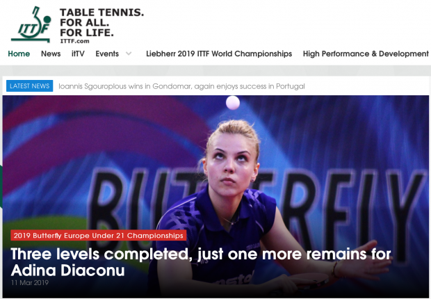 Adina Diaconu, campioană europeană de tineret la tenis de masă. ”Rezultatul din finală nu spune aproape nimic”